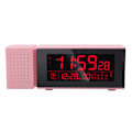 Miniatyrbild 2 av 7: TS-P30 Multifunktionell nattlampa larm digital klocka med FM-radio & temperatur / fuktighetsdisplay & IR-sensorfunktion (rosa)