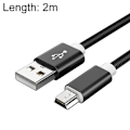Miniatyrbild 1 av 4: 5 st Mini USB till USB A vävd data-/laddningskabel för MP3, kamera, bil DVR, längd: 2 m Svart