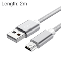 Miniatyrbild 1 av 4: 5 st Mini USB till USB A vävd data-/laddningskabel för MP3, kamera, bil DVR, längd: 2 m Silver
