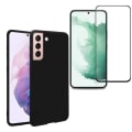 Miniatyrbild 1 av 4: Skyddsfodral - Toproduits® - Samsung Galaxy S22 Plus 5G - Svart - Härdat glas - Reptåligt Svart