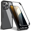 Miniatyrbild 1 av 4: Skyddskal för telefon - BOOLING - iPhone 16 Pro Max - 360-skydd - Elegant - Förstärkt kant Svart