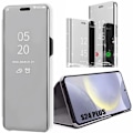 Miniatyrbild 1 av 4: Fodral till Samsung Galaxy S24 Plus - S24+, Skydd Clear View Smart Fodral - Silver