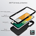 Miniatyrbild 2 av 4: Helkroppsfodral för Samsung A13 5G, 360° Hybridskydd Silikon Anti-Scratch Svart Svart
