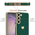 Miniatyrbild 2 av 4: Fodral till Samsung Galaxy S25 Plus (Galaxy S25+) - Hjärtmönster Anti-Scratch Mjuk TPU Midnattsgrön