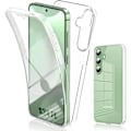Miniatyrbild 1 av 4: Fodral till Samsung Galaxy S24 FE (ej för S24) - Genomskinligt Fullt skydd Anti-Scratch Silikon + PC