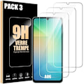 Miniatyrbild 1 av 4: Paket med 3 härdat glas för Samsung Galaxy A06 - Enkel installation Anti-Scratch Transparent
