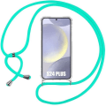 Miniatyrbild 1 av 4: Lanyardfodral för Samsung Galaxy S24 Plus (Galaxy S24+) - TPU stötsäkert skydd förstärkt med halsband Turkos