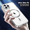 Miniatyrbild 4 av 4: Skyddshölje för iPhone 16 - BOOLING - Transparent - Mjuk - Magnetring - Silverfärgad Silver
