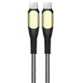60W USB-C till USB-C-kabel för iPhone 16 Pro Max - iPhone 16 Pro - iPhone 15 - iPhone 15 Plus - Förstärkt nylon 1M Grå Grå