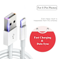 Miniatyrbild 1 av 4: 1M USB-datakabel för iPhone snabb laddningskabel för iPhone 7 8 Plus X XS XR SE 6 6S laddkabel för iPad