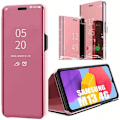 Miniatyrbild 1 av 4: Fodral till Samsung Galaxy M13 Fram- och bakskydd Smart Fodral Clear View - Rosa Rosa