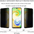 Miniatyrbild 2 av 4: 2 Anti-Spy Tempered Glasögon för Samsung Galaxy A04s - BOOLING - Stötsäkert skydd Svart