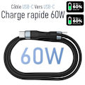 Miniatyrbild 3 av 4: 3x USB-C Snabbladdningskabel 60W för Redmi Note 14 Pro, Note 13, Note 12-11-11S, Redmi 14C, 13, 13C, A3 - Svart 1M Svart