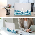 Miniatyrbild 3 av 6: Skal för MacBook Pro 14 Tum M4 M3 M2 M1 Pro/Max 2024 2023 2021, Ultra Slim Hård Skydd Antichock Vågmönster Blå