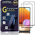 Miniatyrbild 1 av 4: VCOMP® för Samsung Galaxy A32- A32 4G 6,4": förpackning - 2-pack helfärgsskärm härdat glas skärmskydd - SVART SVART