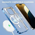Miniatyrbild 2 av 4: Skyddsskal - iPhone - 16 Pro Max - Silikon - Stötresistent - Magnetring Blå