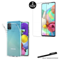 Miniatyrbild 1 av 4: Skyddsfodral - Toproduits® - Samsung A71 - Genomskinlig - Flexibel - Härdat glas Transparent