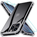 Miniatyrbild 1 av 2: Skydd för iPhone 13 Pro (6.1'') Silikon Stöttålig Transparent + 2 Härdat Glas Skärmskydd