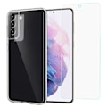 Miniatyrbild 1 av 2: Fullt skydd härdat glas för Samsung Galaxy A53 5G+bakkamera härdat glas+klart silikonmjukt fodral-YuanYuan