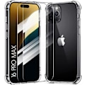 Miniatyrbild 1 av 4: Skyddsskal - BOOLING - iPhone 16 Pro Max - Silikon TPU - Transparent - Stötsäker Transparent