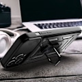Miniatyrbild 3 av 4: Skyddsfodral - BOOLING - iPhone 16 Pro Max - Stötabsorberande - Rotationsstöd - Kameraskydd Svart