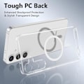 Miniatyrbild 3 av 4: Fodral till Samsung Galaxy S25 Plus (Galaxy S25+) med magnetisk cirkel + 2 skärmskydd i härdat glas