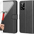 Miniatyrbild 1 av 4: Set med 2 härdade glasögon + fodral för Samsung A23 5G Integral Anti-Scratch Lädereffekt Svart Svart
