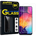 Miniatyrbild 1 av 4: Skärmskydd - VCOMP - Samsung Galaxy A50 - Härdat glas - Set om 2 - Reptålig TRANSPARENT