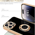 Miniatyrbild 4 av 4: Skyddande skal för telefon - BOOLING - iPhone 16 Pro Max - Stötsäkert i TPU - Rotterande stöd 360° - Svart Svart