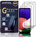 Miniatyrbild 1 av 4: VCOMP® för Samsung Galaxy A22 5G 6,6": Pack - 3-pack skärmskydd i härdat glas i helfärg - SVART SVART