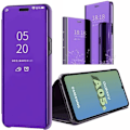 Miniatyrbild 1 av 4: Fodral för Samsung Galaxy A05s (ej för A05), lila, flip-cover View, stötsäker hård PC med stativfunktion Lila