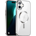 Miniatyrbild 1 av 4: Skyddshölje för iPhone 16 - BOOLING - Transparent - Mjuk - Magnetring - Silverfärgad Silver