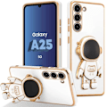 Miniatyrbild 1 av 4: Fodral till Samsung Galaxy A25 5G, vit, stötsäkert silikonskydd med 3D Astronaut Pattern Stand