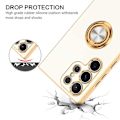 Miniatyrbild 4 av 4: Ringfodral till Samsung Galaxy S22 Ultra - Fashion Soft TPU Stötsäkert skydd Vit