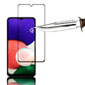 Miniatyrbild 3 av 4: VCOMP® för Samsung Galaxy A22 5G 6,6": Pack - 3-pack skärmskydd i härdat glas i helfärg - SVART SVART
