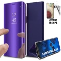 Miniatyrbild 1 av 4: Fodral + 2 härdade glasögon för Samsung A12 - Clear View Stötsäkert skydd Lila Lila