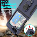 Miniatyrbild 3 av 4: Fodral till Samsung Galaxy Z Flip 6 - Förstärkt skydd Stötsäkert Anti-Scratch Marinblå