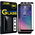 Miniatyrbild 1 av 4: VCOMP - För Samsung Galaxy A6+- A6 Plus (2018) 6.0" - 1 färg skärmskydd i härdat glas - SVART