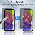 Miniatyrbild 4 av 4: [2 stycken] Antispion härdat glas för Samsung Galaxy A03S - BOOLING - Skärmskydd - Svart Svart