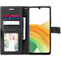 Miniatyrbild 3 av 4: Fodral till Samsung Galaxy A33 5G Flip Fodral Flap Syntetläder Brun-Svart kastanj