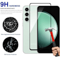 Miniatyrbild 3 av 4: Helt härdat glas för Samsung Galaxy S23 FE - BOOLING - Set med 2 - 9H Skydd - Svart Transparent med svart kant