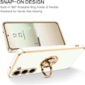 Miniatyrbild 2 av 4: Skyddsskal - BOOLING - Samsung Galaxy S24 FE - Silikon - Rotating ring 360° - Repåliggande Vit