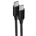 Miniatyrbild 1 av 4: USB-C till USB-C-kabel 3A Snabbladdning för Samsung Galaxy M13 4G M23 5G M32 M33 M52 5G - Nylonflätad 1M Svart Svart