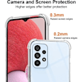 Miniatyrbild 3 av 4: Fodral till Samsung Galaxy A13 Transparent förstärkt skydd Anti-skrapa Flexibel + Axelrem Svart Svart