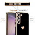 Miniatyrbild 2 av 4: Fodral till Samsung Galaxy S25 Plus (Galaxy S25+) - Skyddande TPU hjärta Stötsäker Anti-Scratch Soft Black