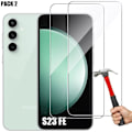 Miniatyrbild 1 av 4: Härdat glas för Samsung Galaxy S23 FE - Enkel installation Anti-Scratch Pack om 2 (ej för S23) Transparent