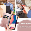 Miniatyrbild 4 av 4: Coque - Samsung - Galaxy A32 5G - PU-läder - Fjärilsmönster - Videostöd Rosa
