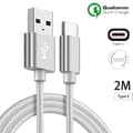 Miniatyrbild 1 av 4: USB Type C-kabel - Samsung - Galaxy S8 S8Plus S9 S9Plus S10 - Silver - 2M