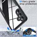 Miniatyrbild 4 av 4: Fodral till Samsung Galaxy S25 - Svart Hård Anti-Scratch 360 graders helkroppsskydd Robust