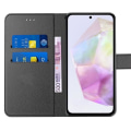 Miniatyrbild 3 av 4: Skyddsfodral - BOOLING - Samsung Galaxy A35 5G - PU-läder - Stötskydd - Svart Svart